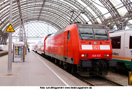 DB Baureihe 146 in Dresden Hbf - E-Lok 146 031