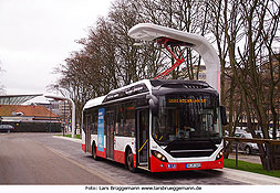 Elektromobilität: Ein Hochbahn Elektrobus vom Hersteller Volvo