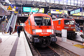 DB Baureihe 182 und 112 in Hamburg Hbf