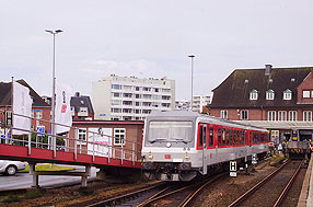 DB Baureihe 628 im Bahnhof Westerland