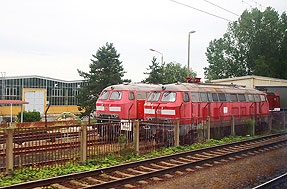 Zwei Loks der Baureihe 218 in Niederau