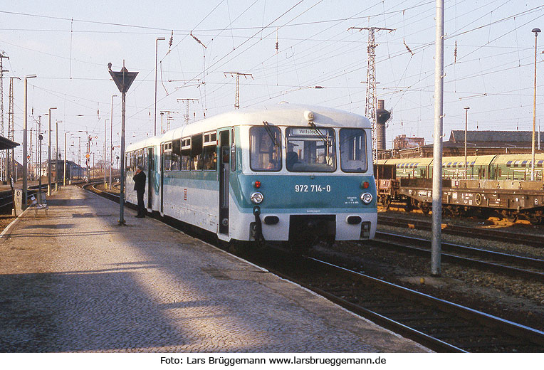 Die Baureihe 972 der Deutschen Bahn AG im Bahnhof Wittenberge
