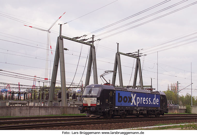 Boxxpress Vectron E-Lok im Hamburger Hafen