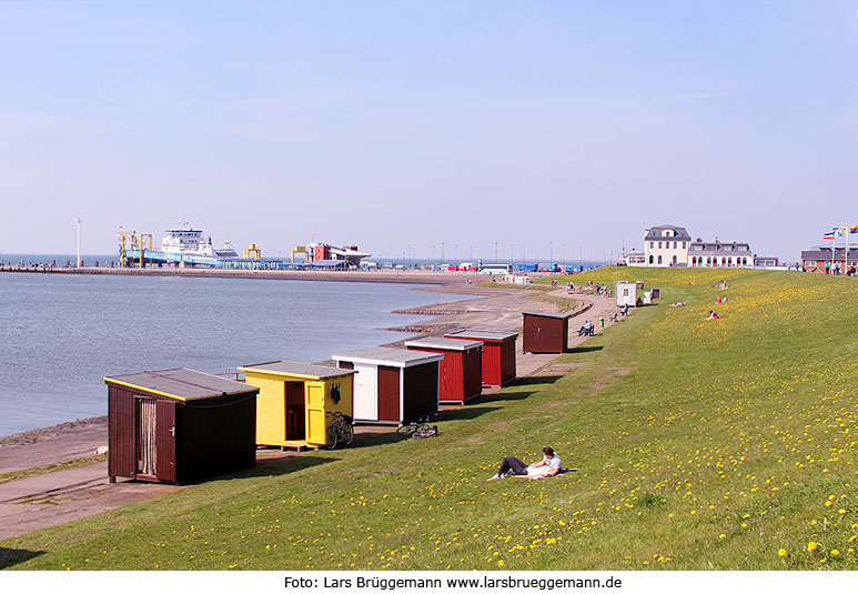 Die Mole in Dagebüll mit dem Strand Hotel