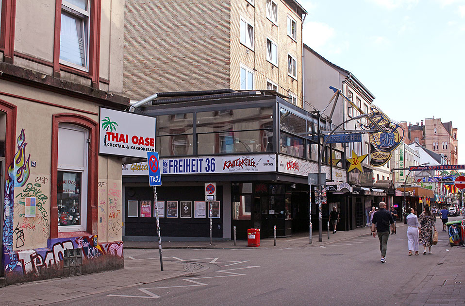 Die Ecke Große Freiheit / Schmuckstraße auf St. Pauli in Hamburg