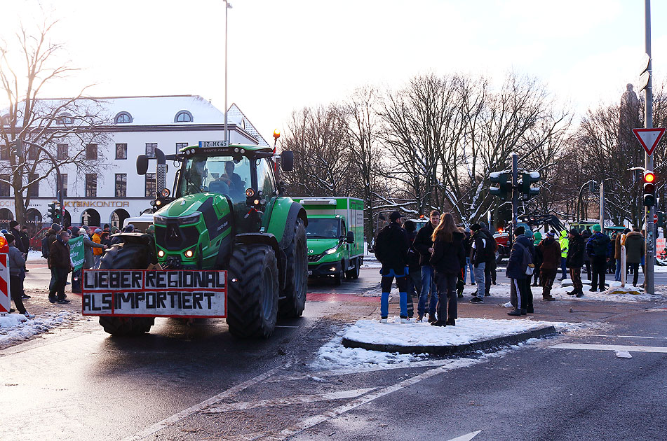Bauerndemo am 8. Januar 2024 in Hamburg