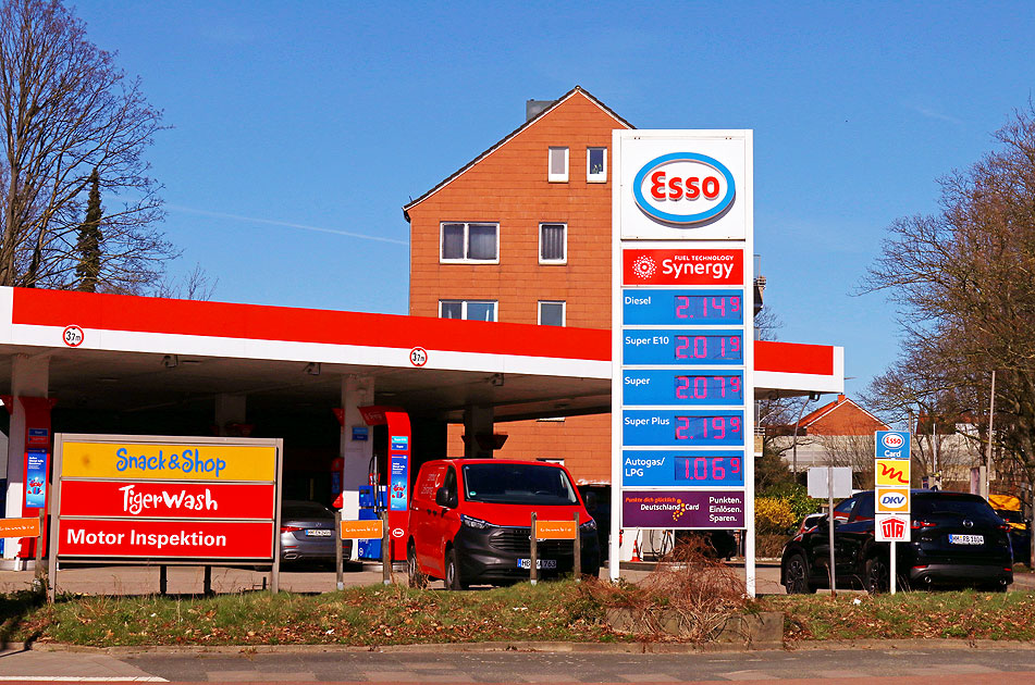 Benzinpreise in Hamburg w&auml;hrend dem USA / Israel / Iran Krieg