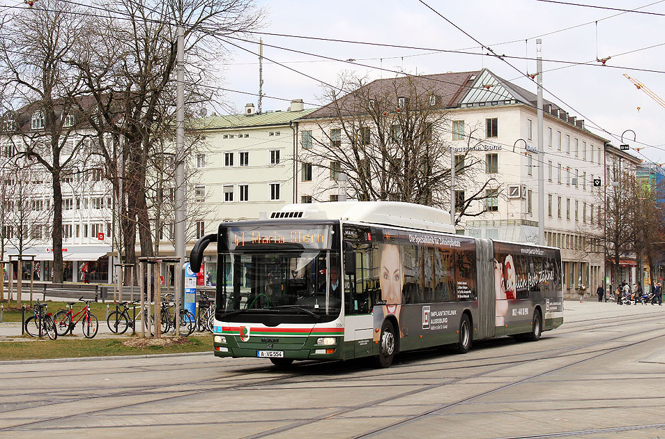 Ein Stadtbus von MAN in Augsburg