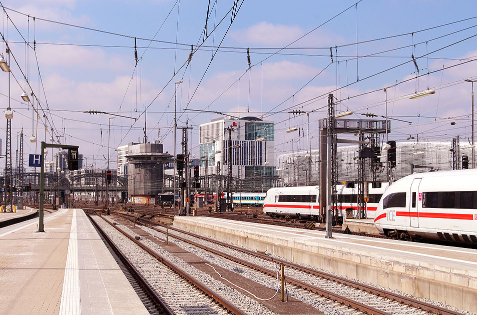 Die Ausfahrt vom Hauptbahnhof in München