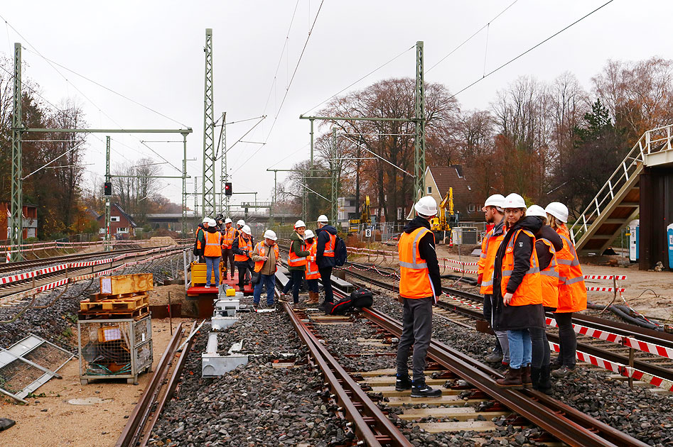 Der zukünftige Bahnhof Claudiusstraße / Wandsbek Rathaus an der S4 von Hamburg Hasselbrook nach Ahrensburg