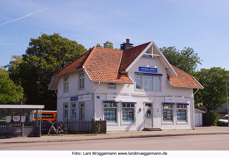 Bahnhof Färjestaden auf der Insel Öland in Schweden - Ölands Järnväg - Järnvägsstation - Tågfärjan