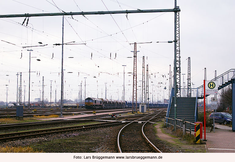 Der Güterbahnhof Hamburg Süd im Hamburger Hafen