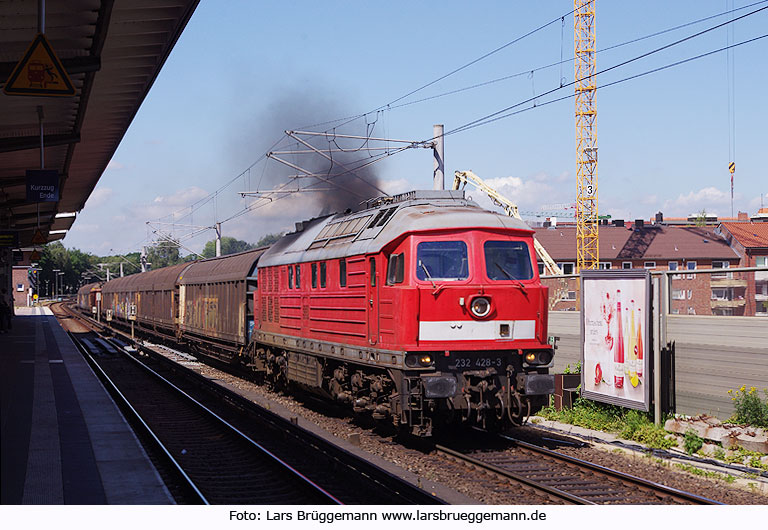 DB Baureihe 232 mit einem Marschbahnumleiter