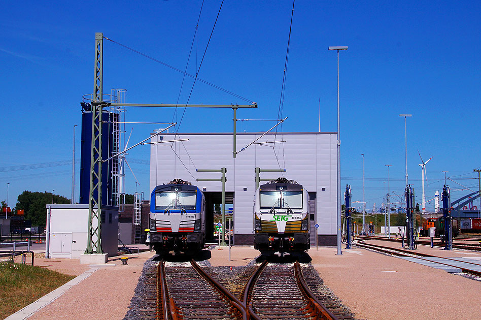 Die Ajax Lokwerkstatt im Hamburger Hafen