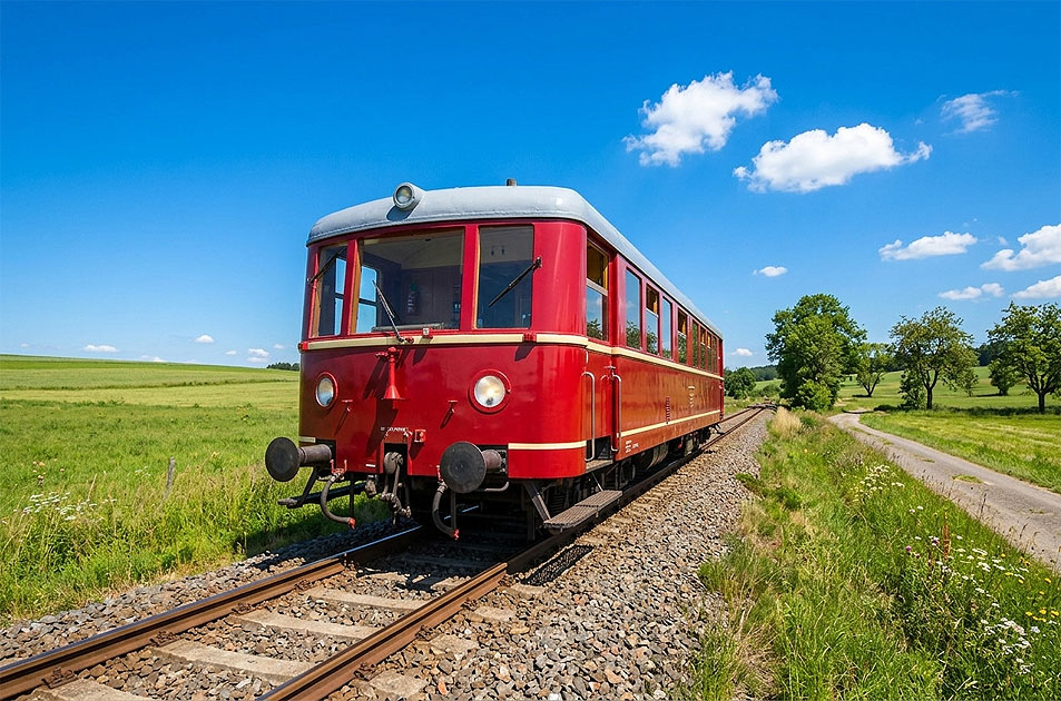 Ein VT 135 / VT 70 im Bw Halle P