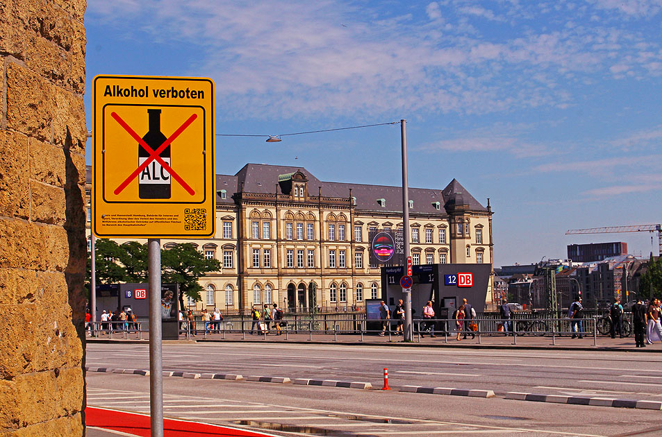 Alkohol verboten am und im Hamburger Hauptbahnhof