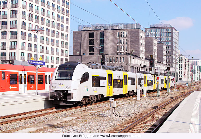 Transregio Triebwagen in München Donnersbergerbrücke