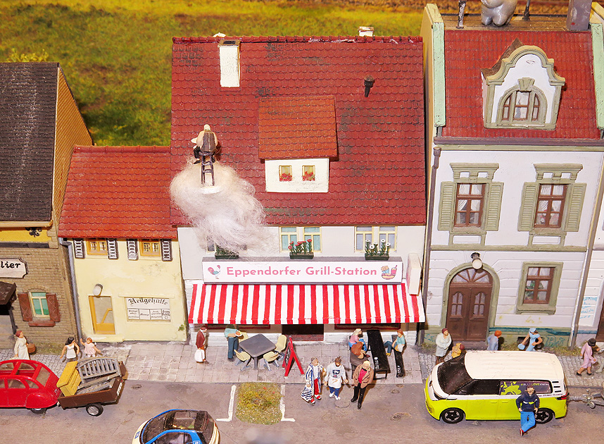 Die Eppendorfer Grillstation mit Dittsche im Miniatur Wunderland
