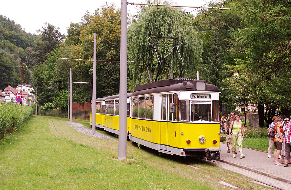 Die Kirnitzschtalbahn in Bad Schandau