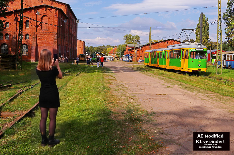 Ein D&uuml;wag Wagen im Stra&szlig;enbahnmuseum Wehmingen bei Hannover
