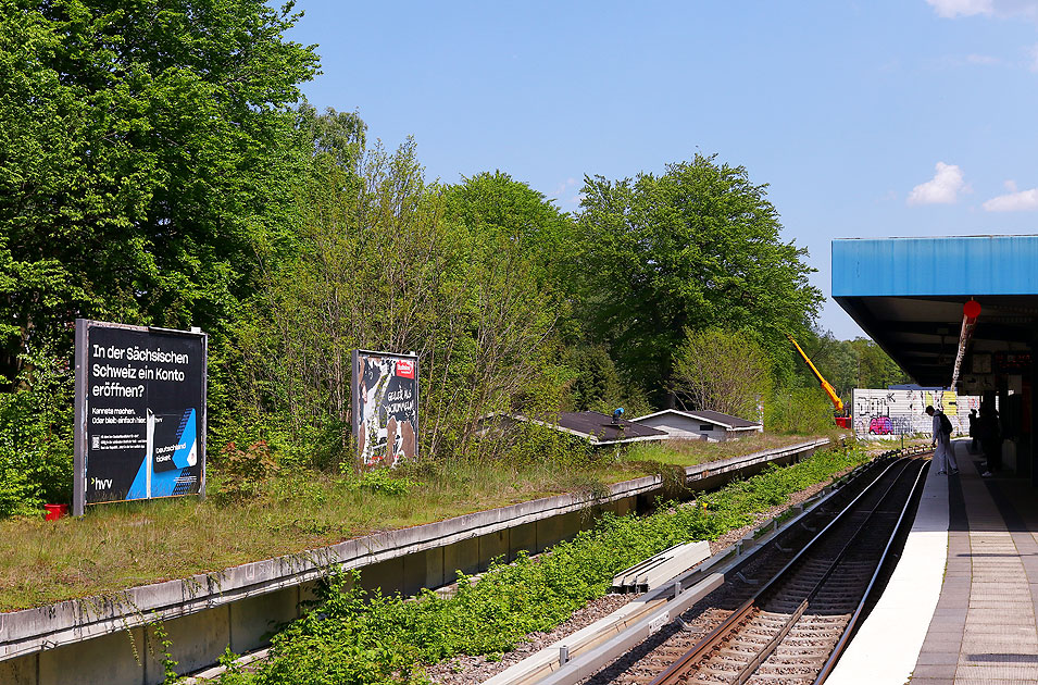 Der Geisterbahnsteig an der U-Bahn-Haltestelle Sengelmannstraße in Hamburg