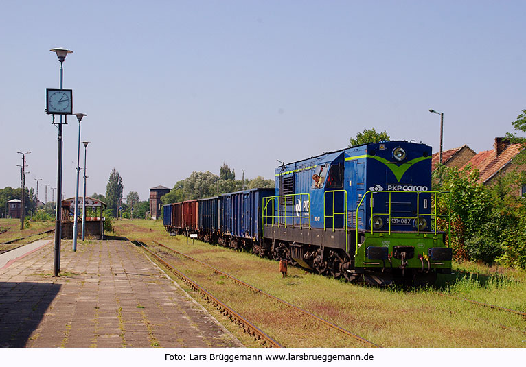 Die PKP Lok SM031 - 087 im Bahnhof Meseritz - Miedzyrzecz