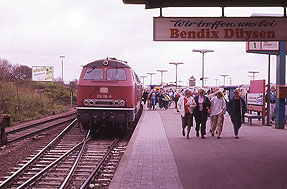 Die 218 118 in Westerland auf Sylt