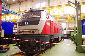 Die 218 117 im AW Bremen-Sebaldsbrück